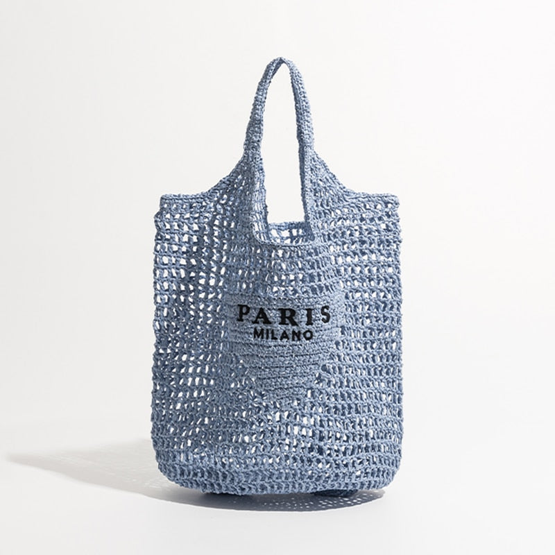Plaited Raffia Straw Bag