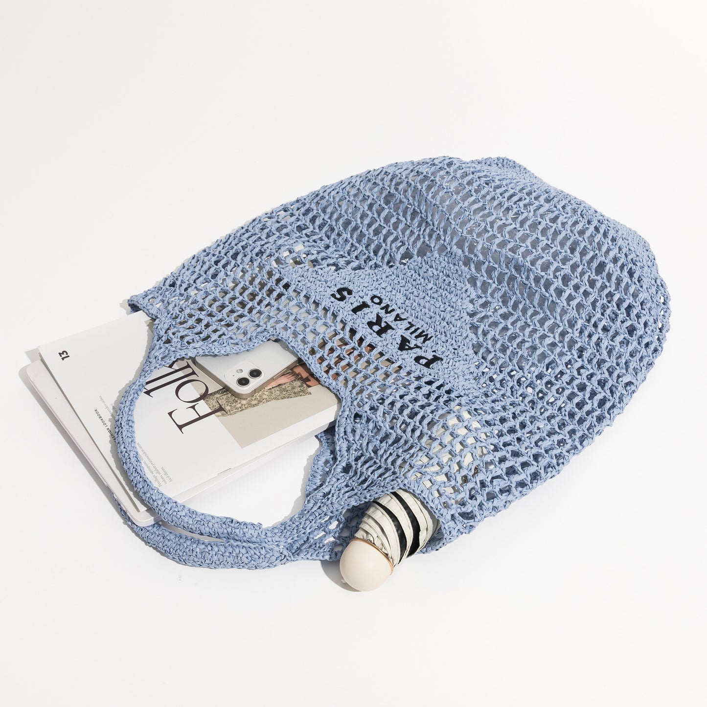 Plaited Raffia Straw Bag