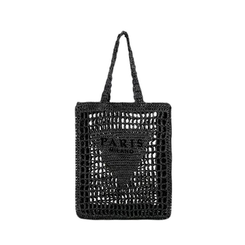 Plaited Raffia Straw Bag
