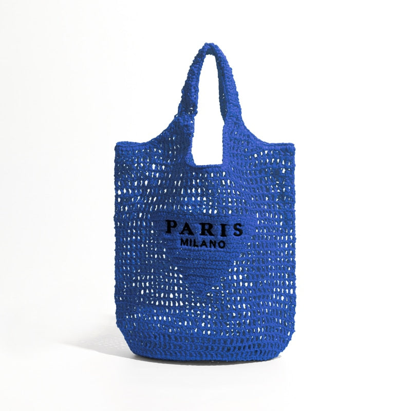 Plaited Raffia Straw Bag