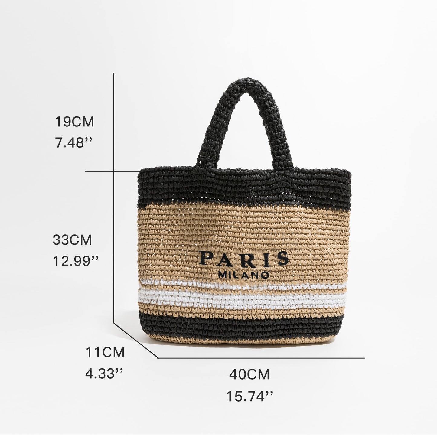 Plaited Raffia Straw Bag