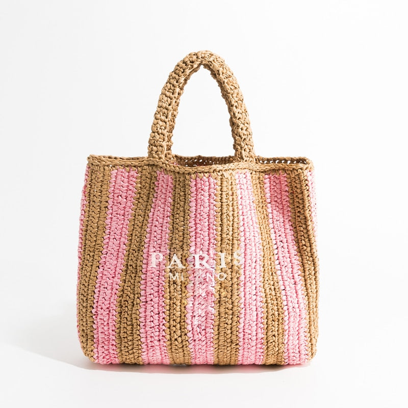 Plaited Raffia Straw Bag