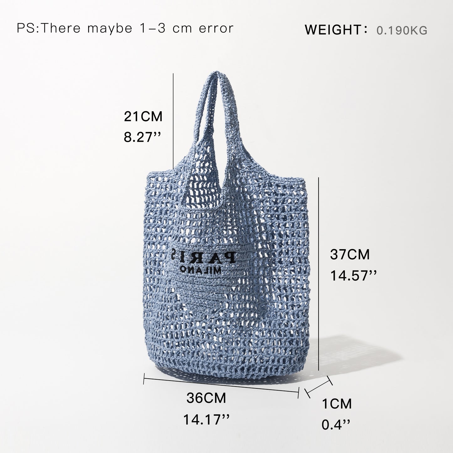 Plaited Raffia Straw Bag