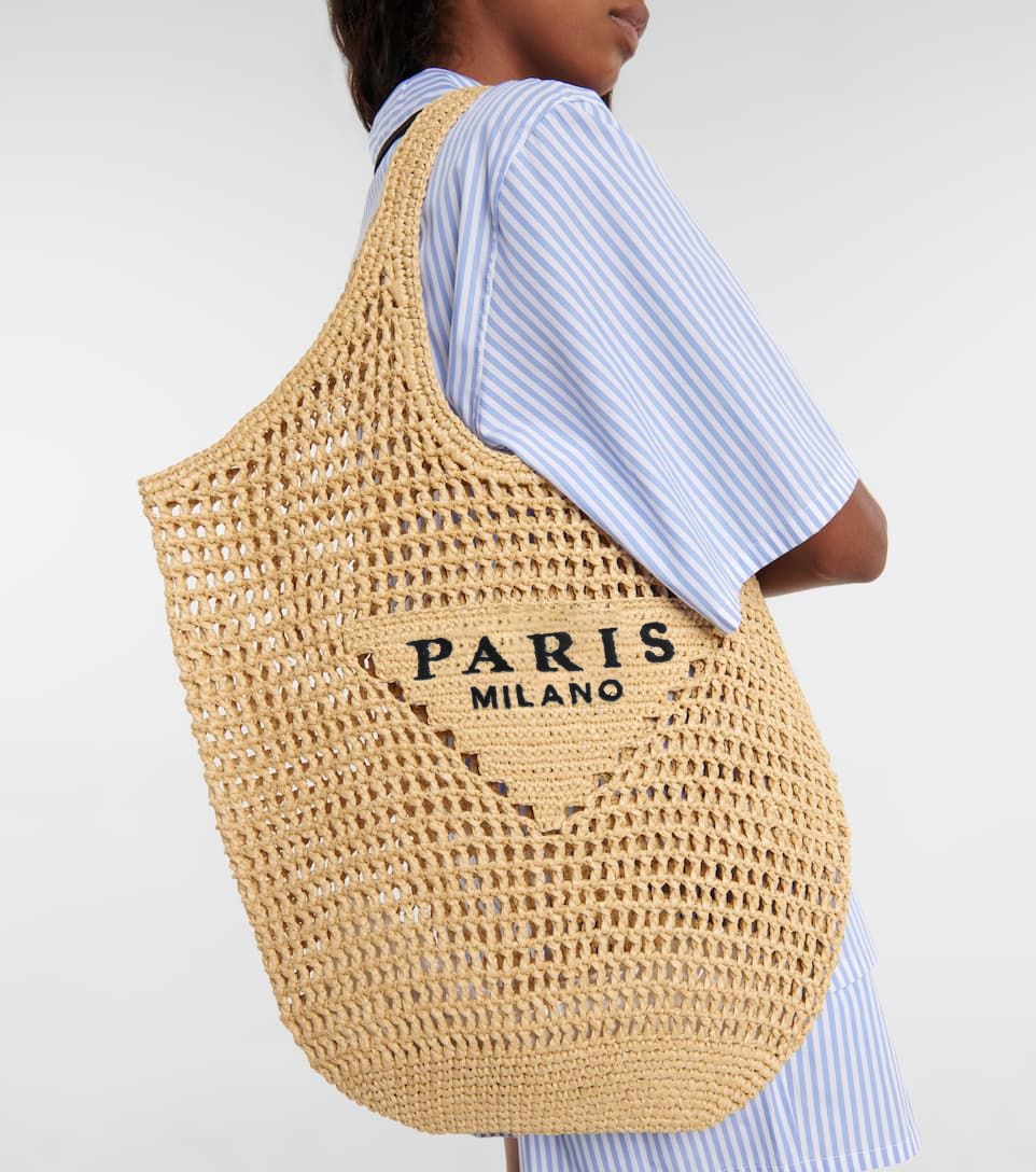 Plaited Raffia Straw Bag