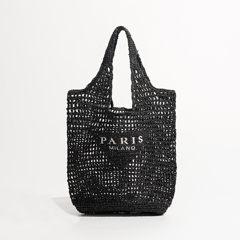 Plaited Raffia Straw Bag