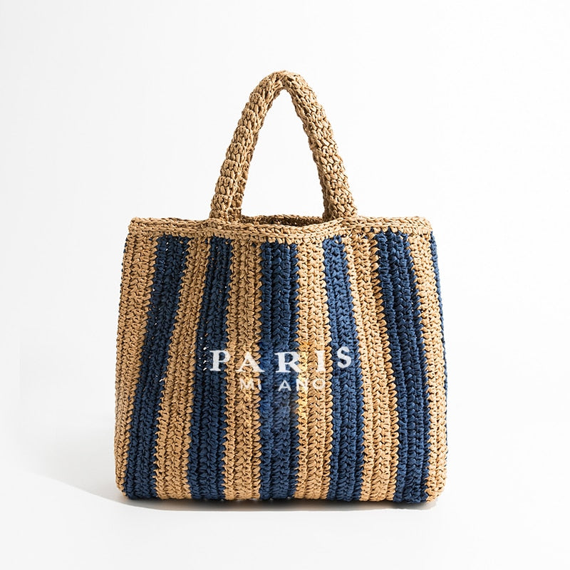 Plaited Raffia Straw Bag