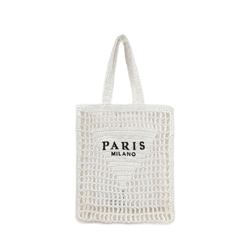 Plaited Raffia Straw Bag