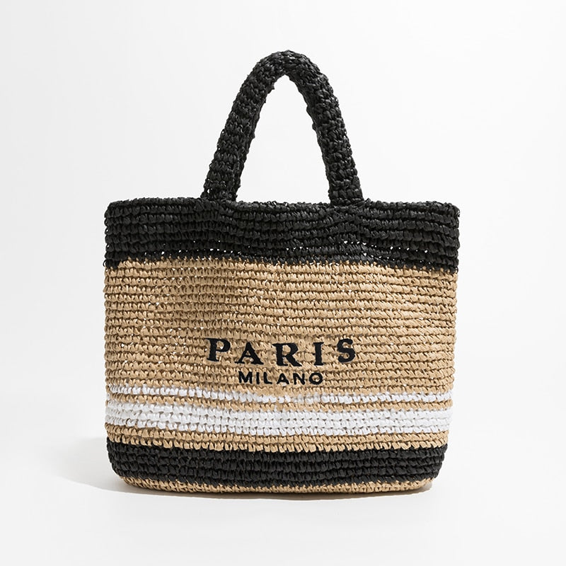 Plaited Raffia Straw Bag