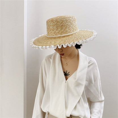 Raffia Straw Hat Floppy Panama Large Brim