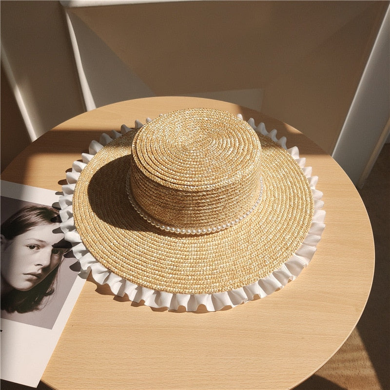 Raffia Straw Hat Floppy Panama Large Brim