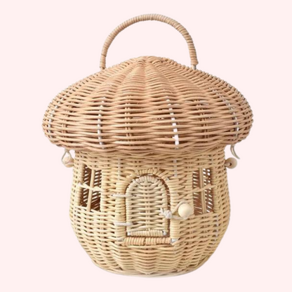 Rattan Mushroom Basket Bag