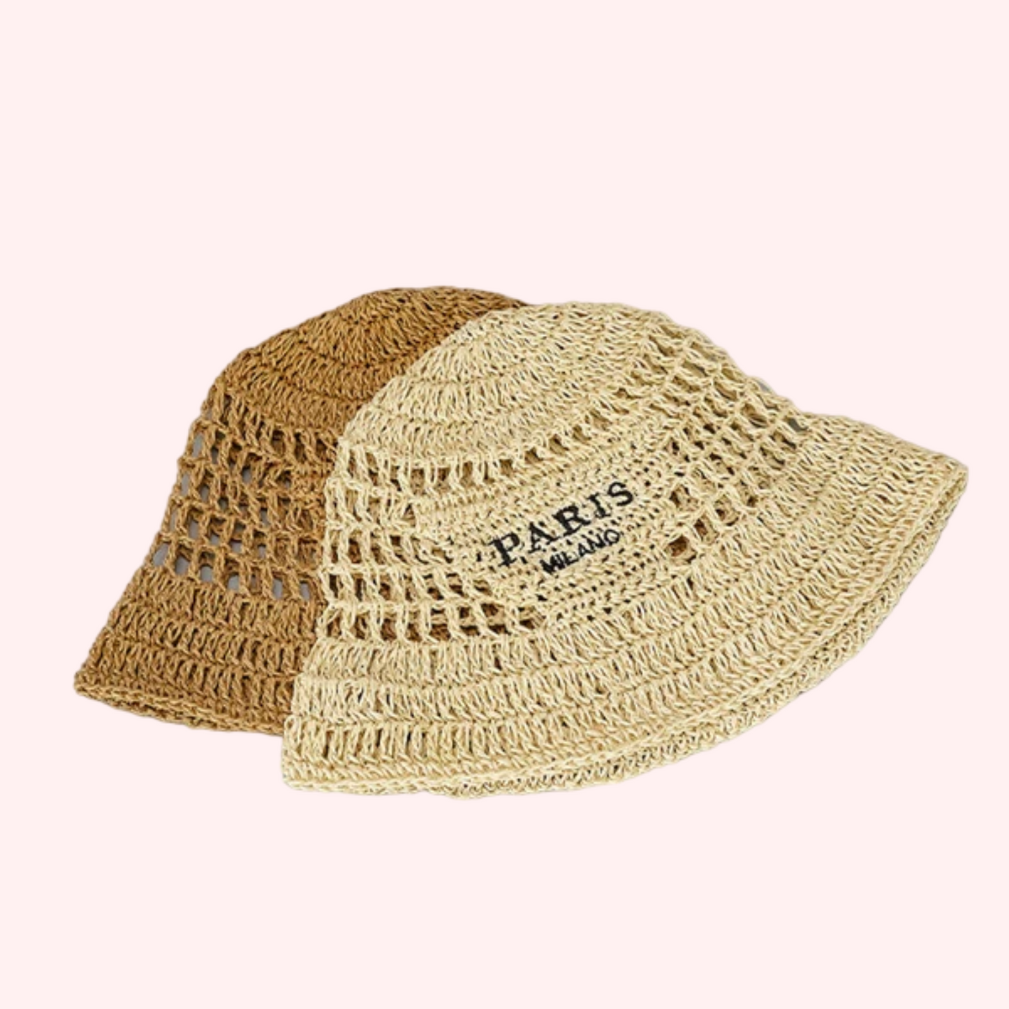 Wide Brim Bucket Hat  Straw Woven Sun Visor Hats